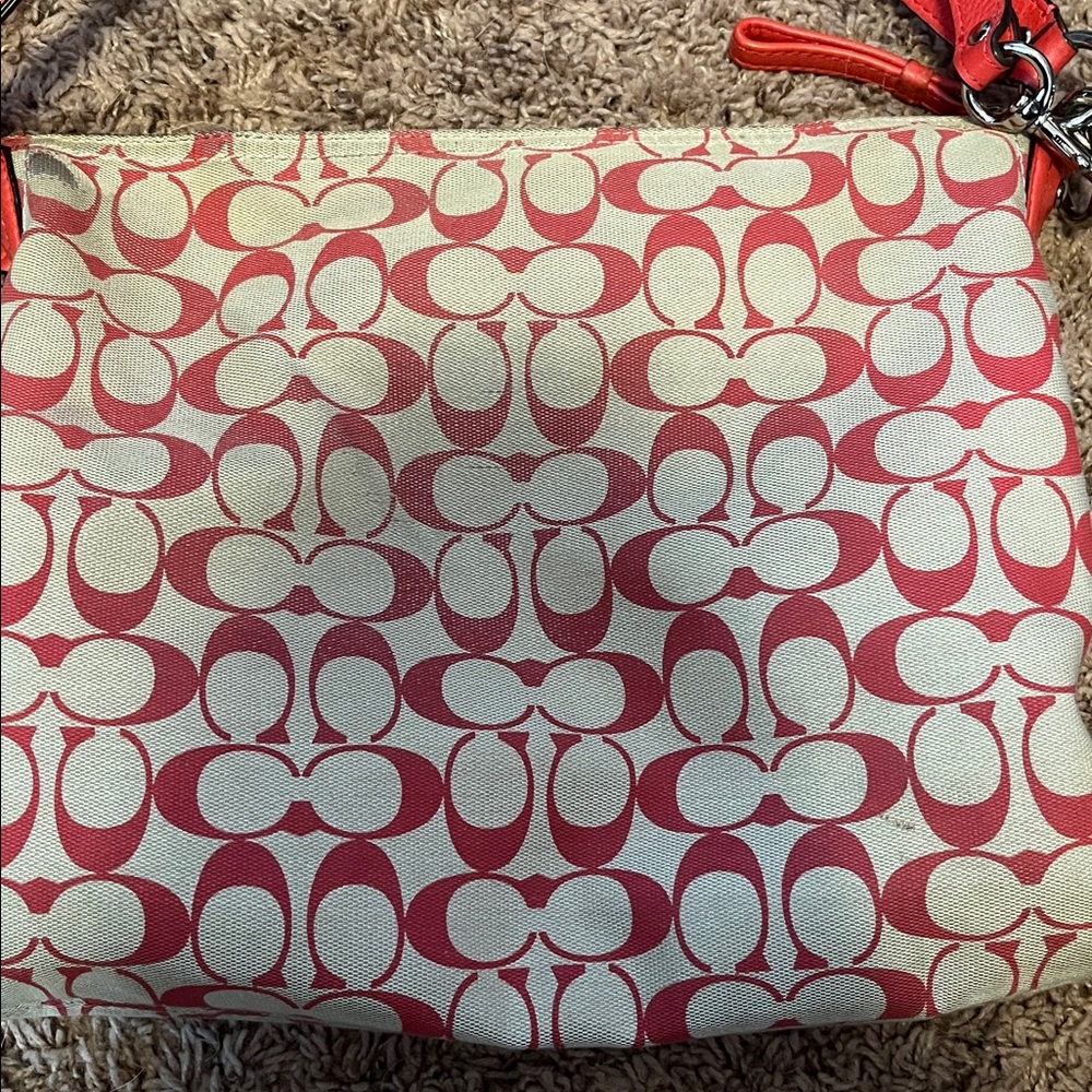 Coach Red and Cream Crossbody Bag - Picture 5 of 8
